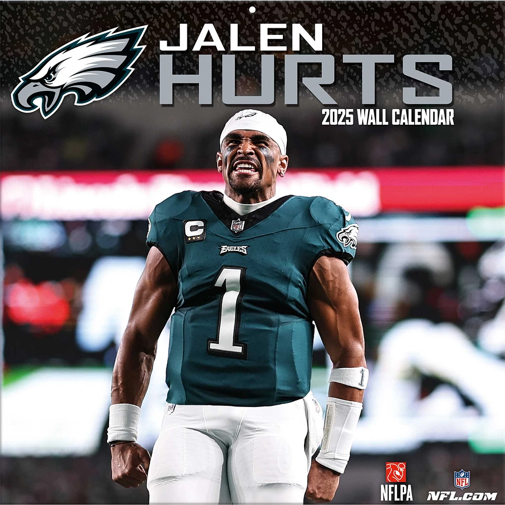 Jalen Hurts Philadelphia Eagles 2025 12" x 12" Player Wall Calendar