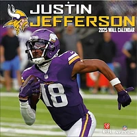 Justin Jefferson Minnesota Vikings 2025 12" x 12" Player Wall Calendar