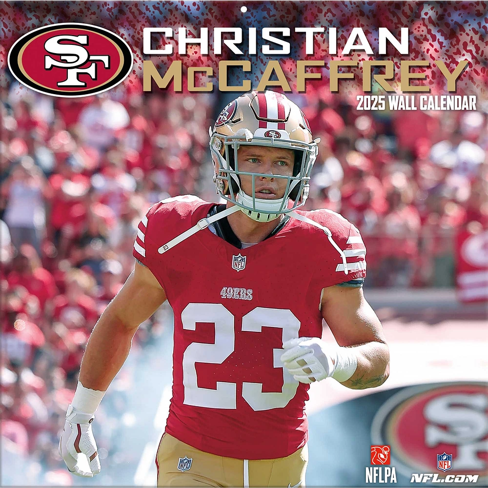 Christian McCaffrey San Francisco 49ers 2025 12" x 12" Player Wall Calendar