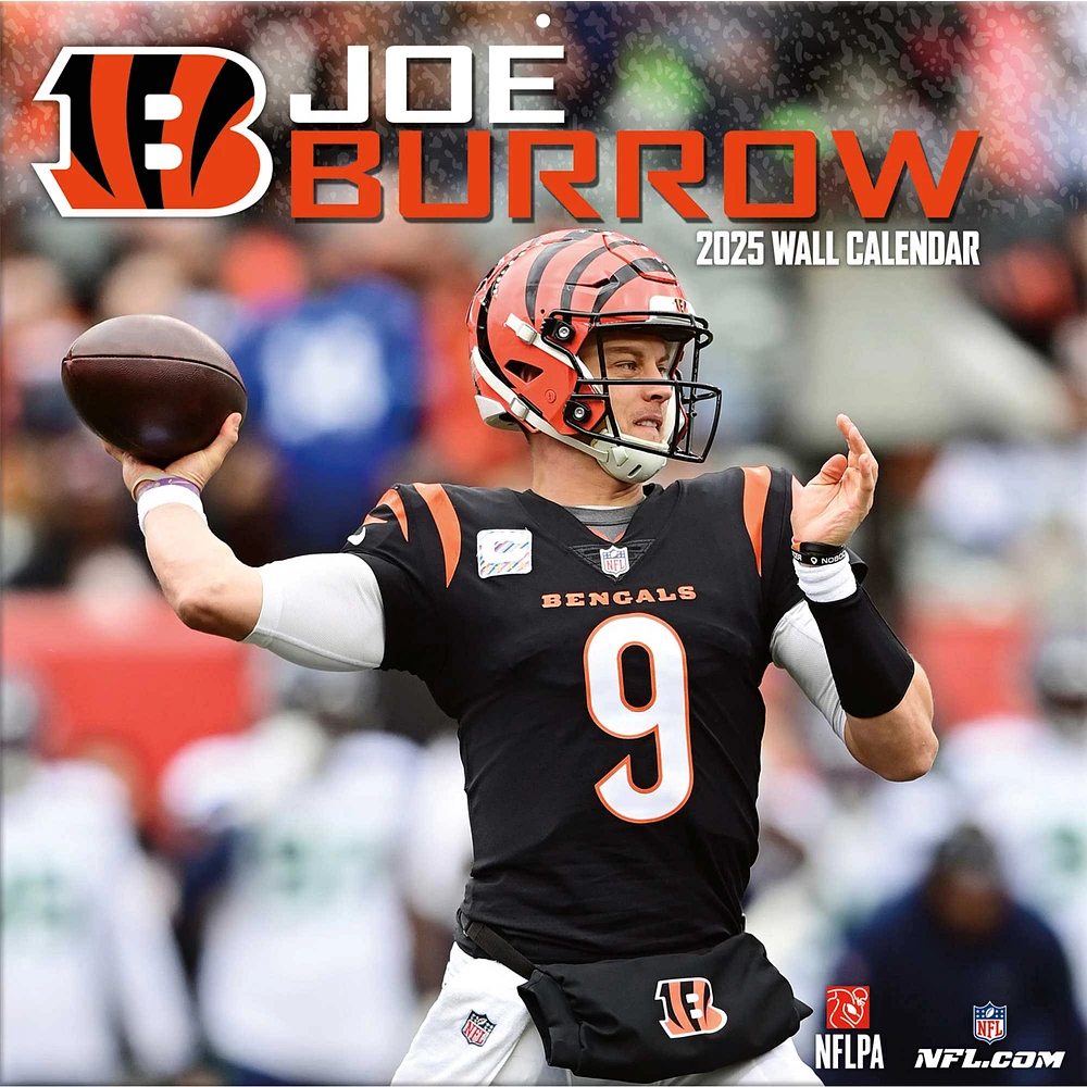 Joe Burrow Cincinnati Bengals 2025 12" x 12" Player Wall Calendar