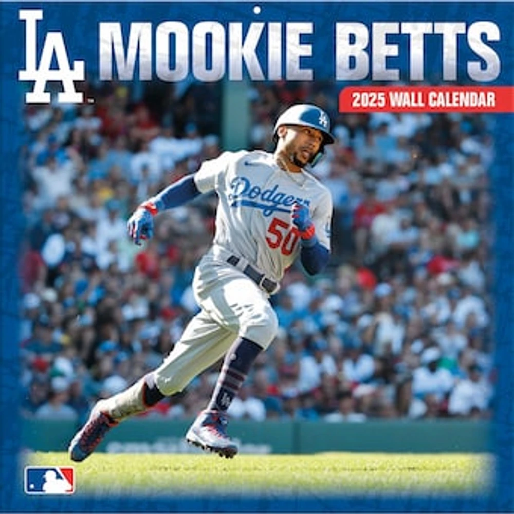 Mookie Betts Los Angeles Dodgers 2025 12" x 12" Player Wall Calendar