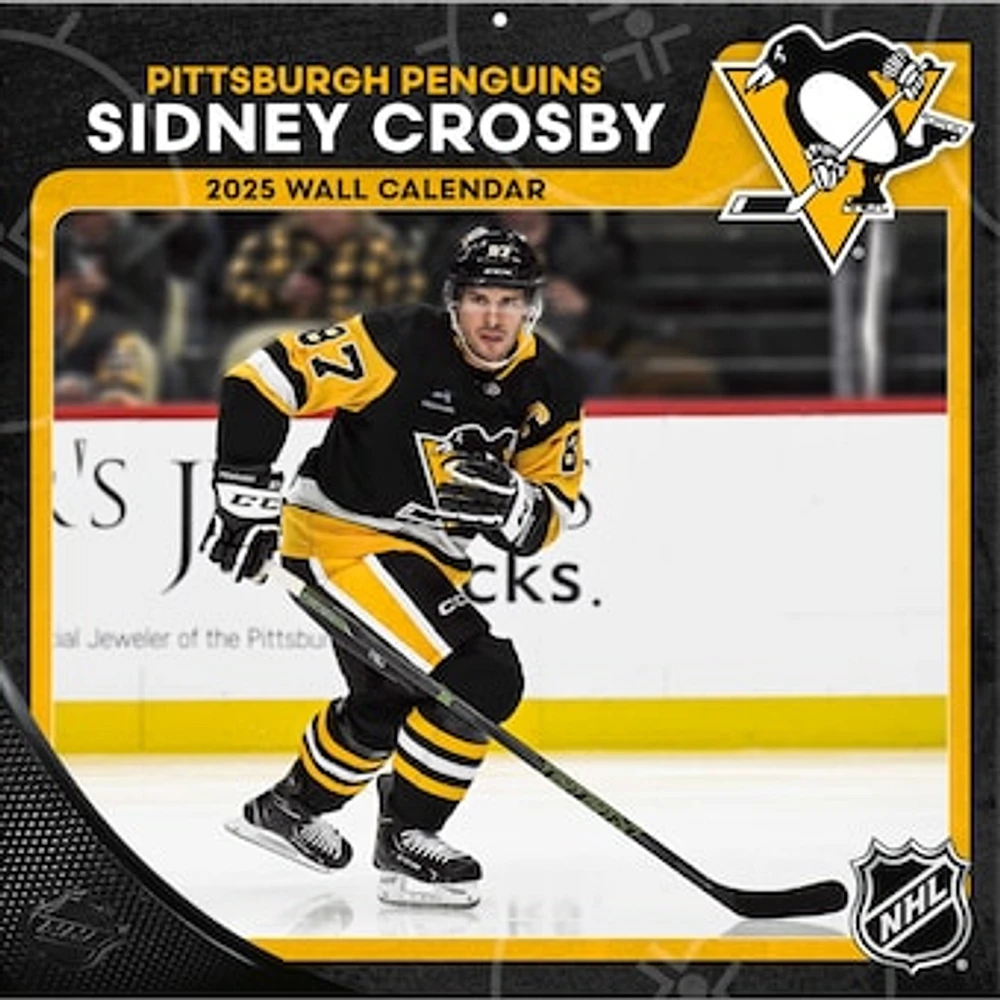 Sidney Crosby Pittsburgh Penguins 2025 12" x 12" Player Wall Calendar