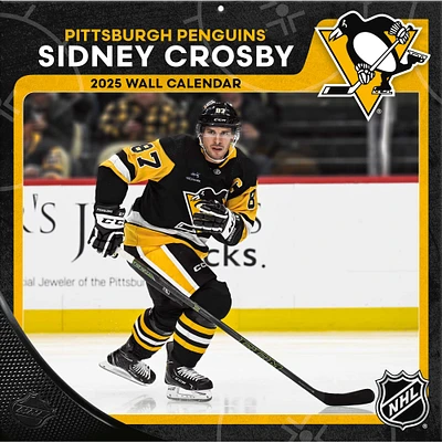 Sidney Crosby Pittsburgh Penguins 2025 12" x 12" Player Wall Calendar