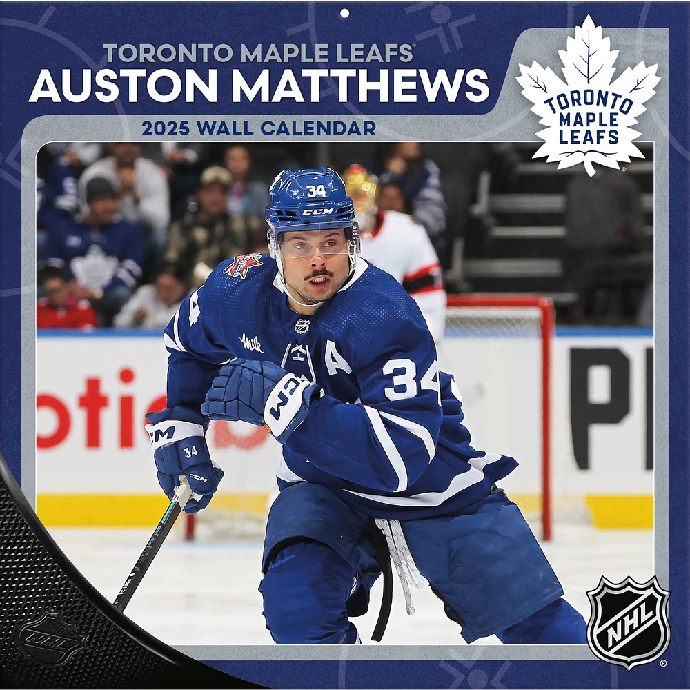 Auston Matthews Toronto Maple Leafs 2025 12" x 12" Player Wall Calendar