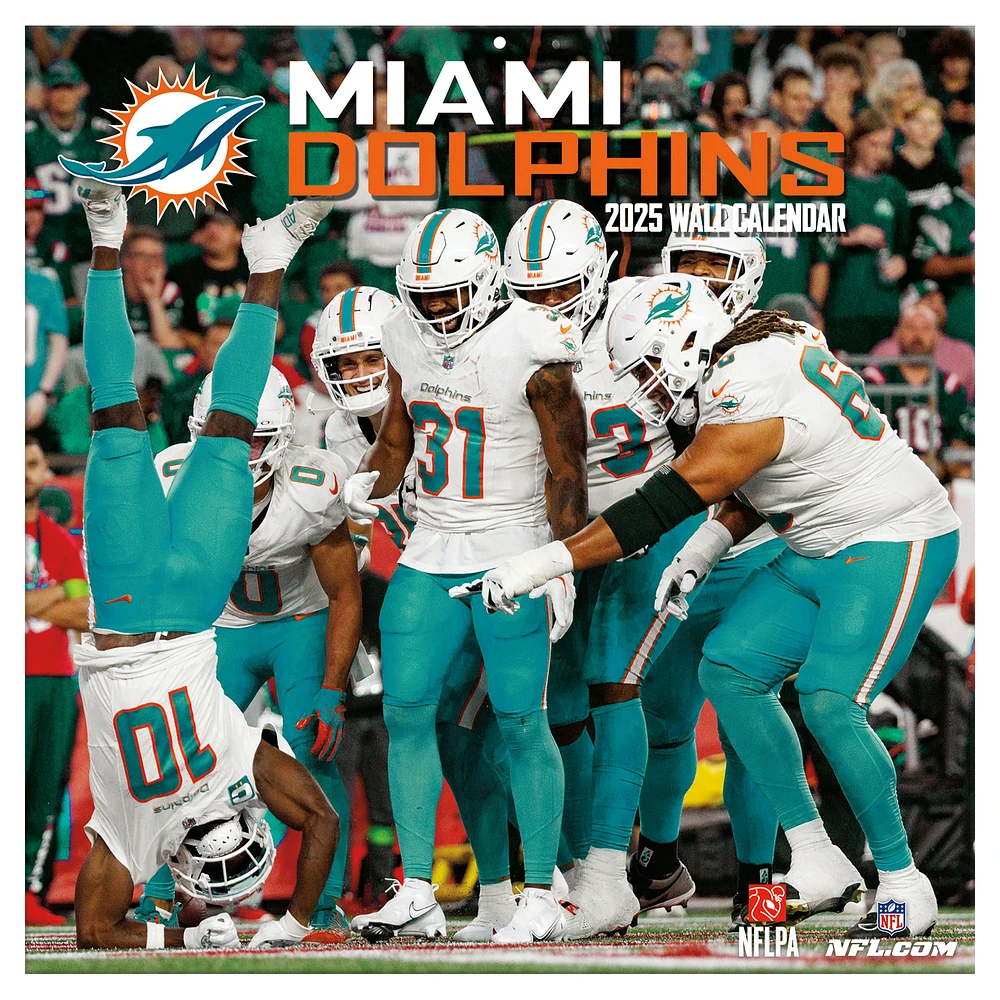 Miami Dolphins 2024-2025 12” x 12” Team Wall Calendar