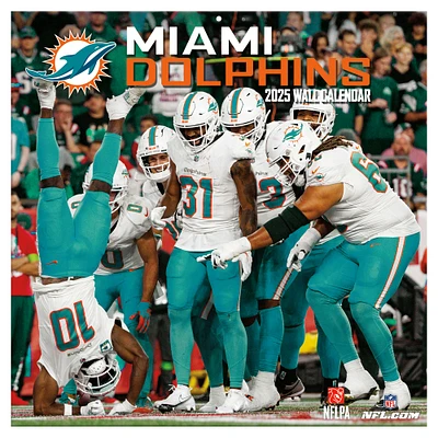 Miami Dolphins 2024-2025 12” x 12” Team Wall Calendar