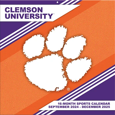 Clemson Tigers 2024-2025 12” x 12” Team Wall Calendar