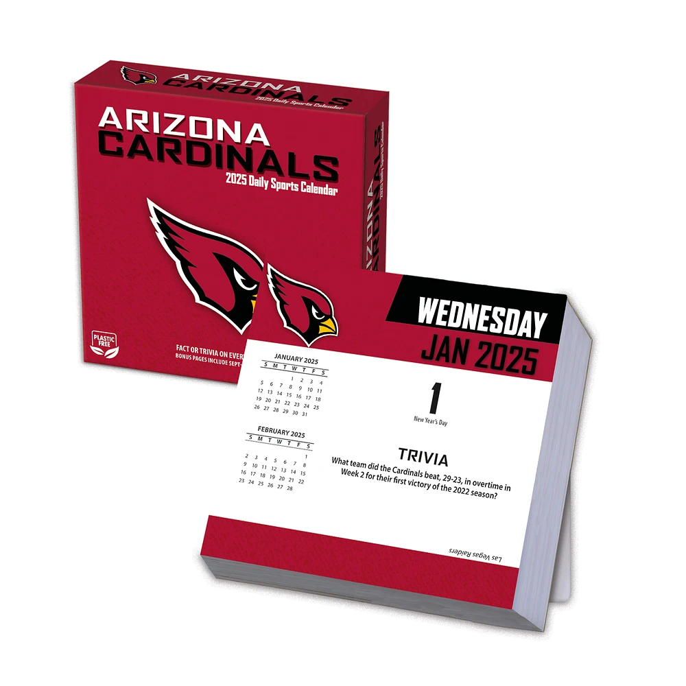 Arizona Cardinals 2025 Boxed Desk Calendar