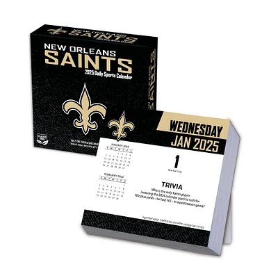 New Orleans Saints 2025 Boxed Desk Calendar