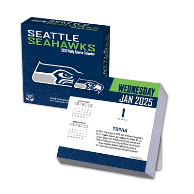 Seattle Seahawks 2025 Boxed Desk Calendar