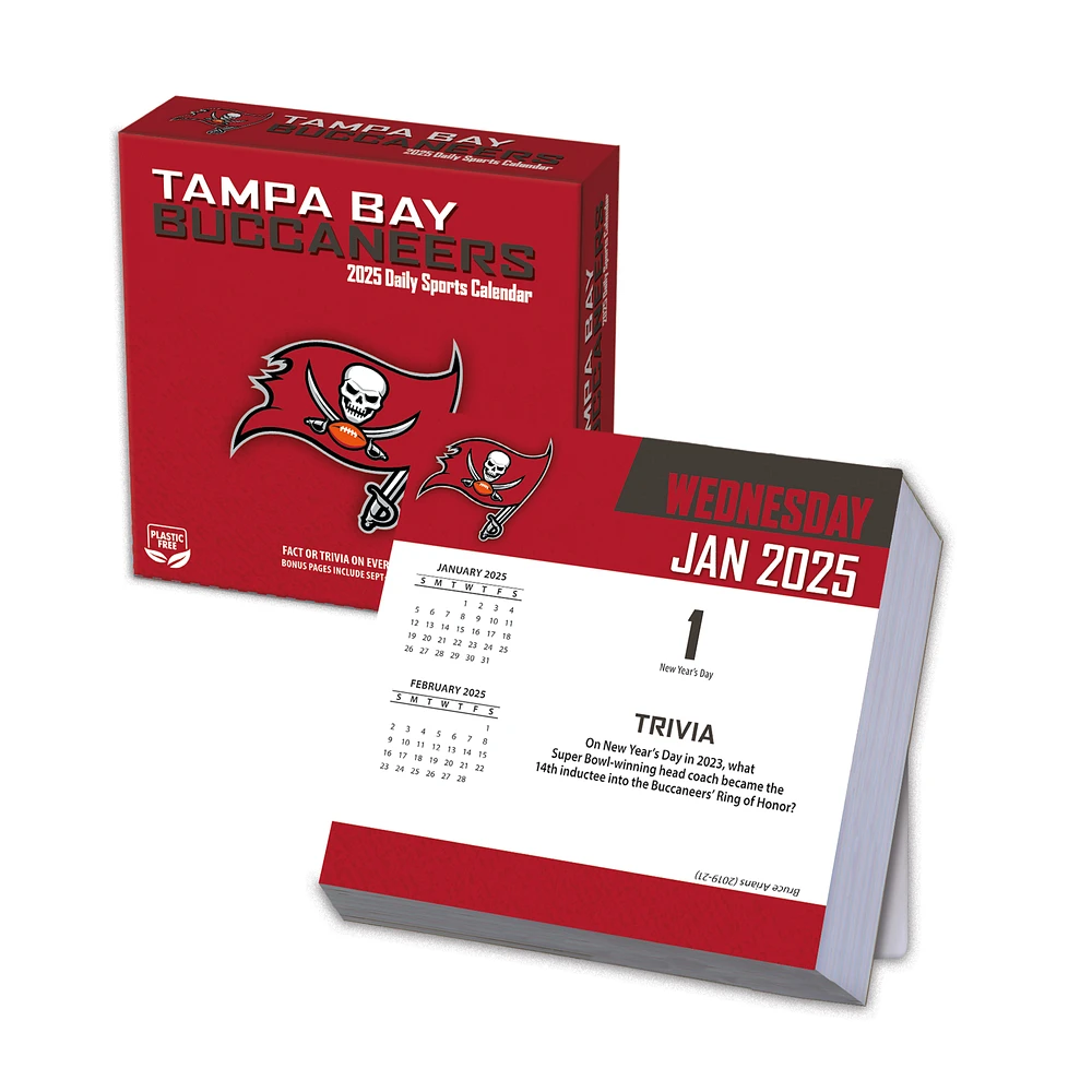 Tampa Bay Buccaneers 2025 Boxed Desk Calendar