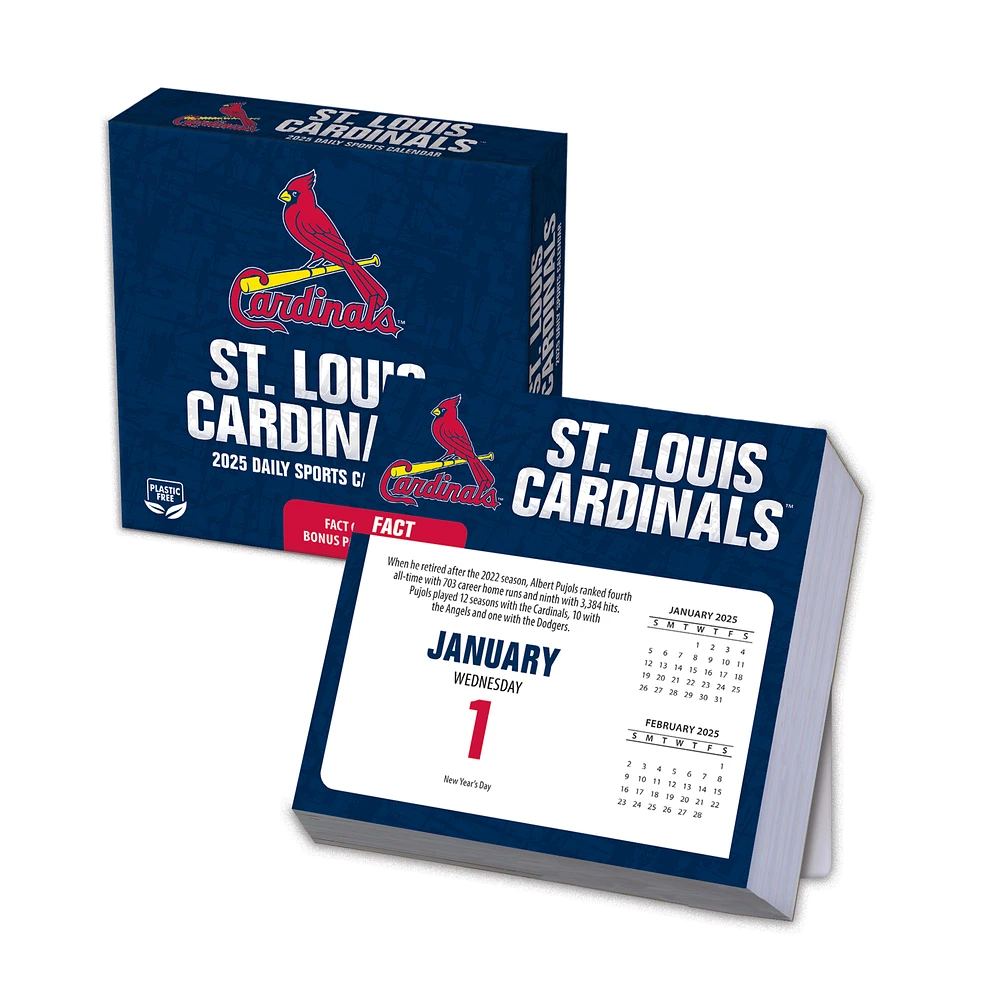 St. Louis Cardinals 2025 Boxed Desk Calendar