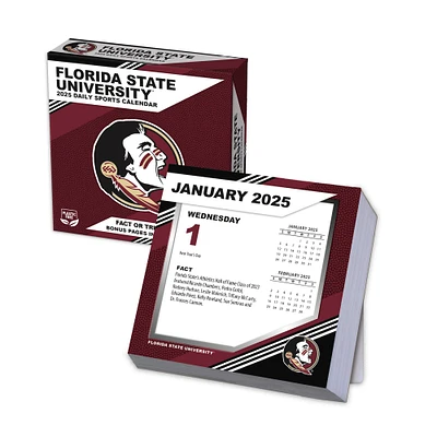 Florida State Seminoles 2025 Boxed Desk Calendar