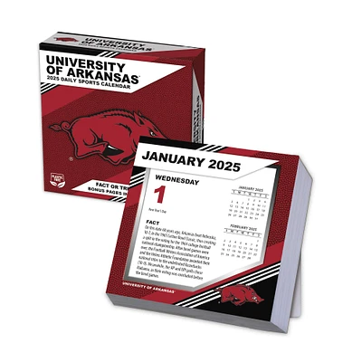 Arkansas Razorbacks 2025 Boxed Desk Calendar