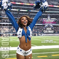 Dallas Cowboys 2025 12" x 12" Cheerleader Sideline Wall Calendar