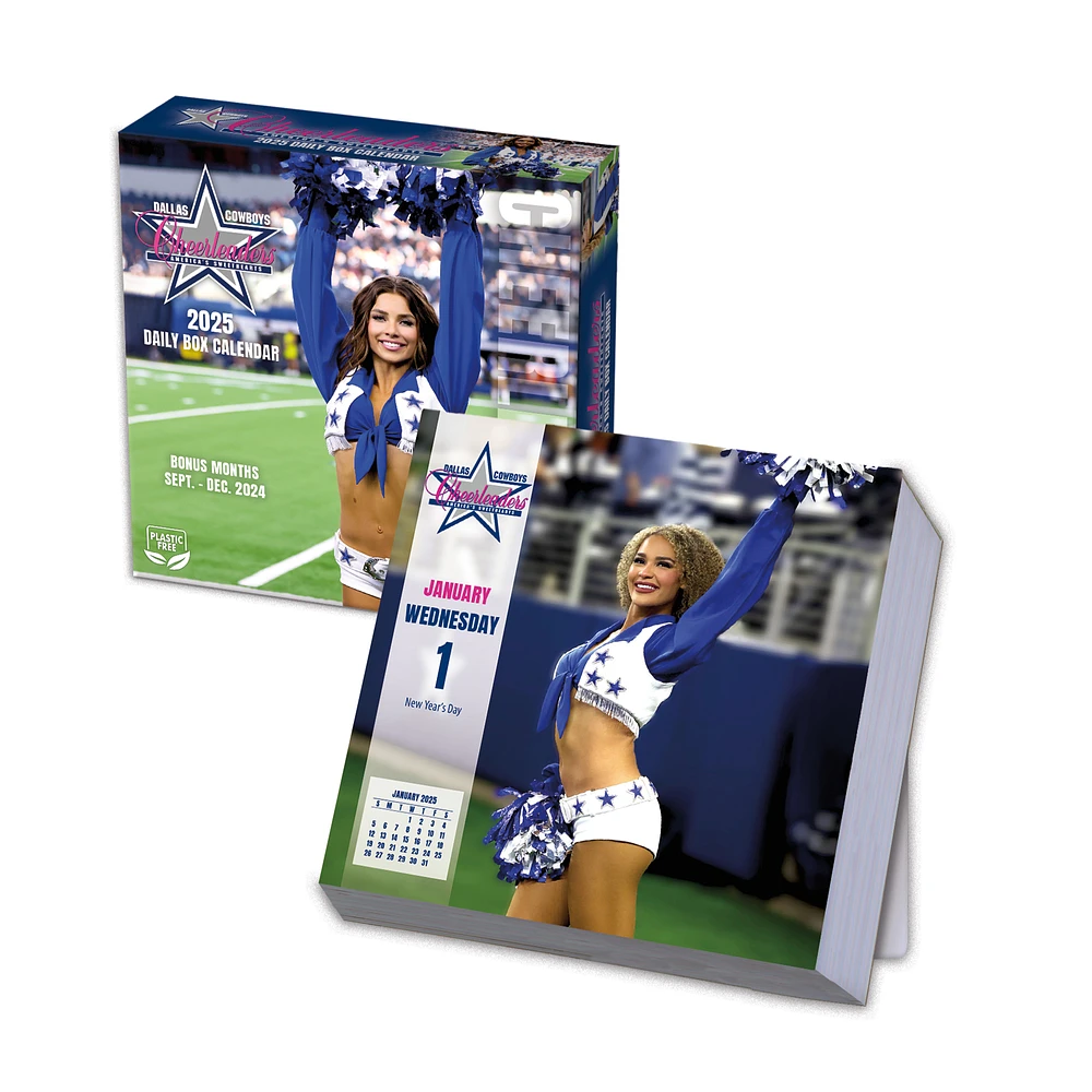 Dallas Cowboys 2025 Cheerleaders Sideline Box Calendar