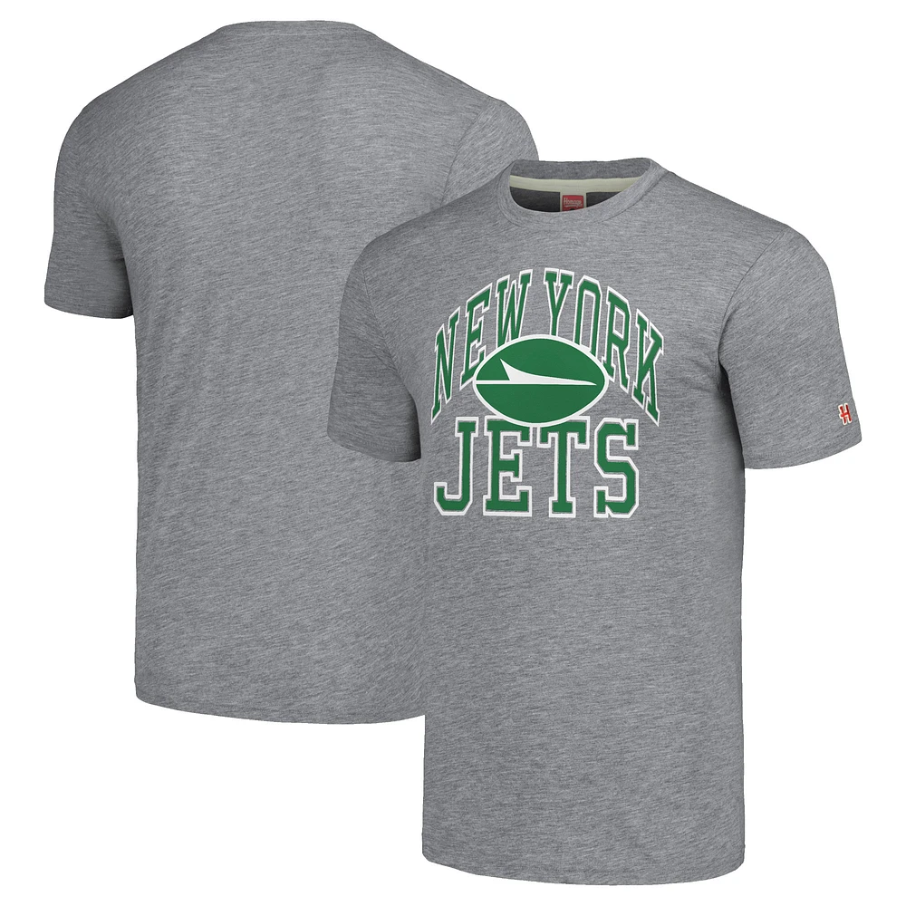 Unisex Homage  Gray New York Jets Arch T-Shirt