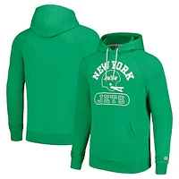 Unisex Homage  Green New York Jets Helmet Tri-Blend Pullover Hoodie