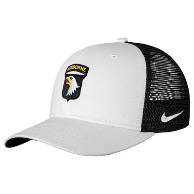 Men's Nike Army Black Knights 2024 Rivalry Screaming Eagle Rise Trucker Adjustable Hat