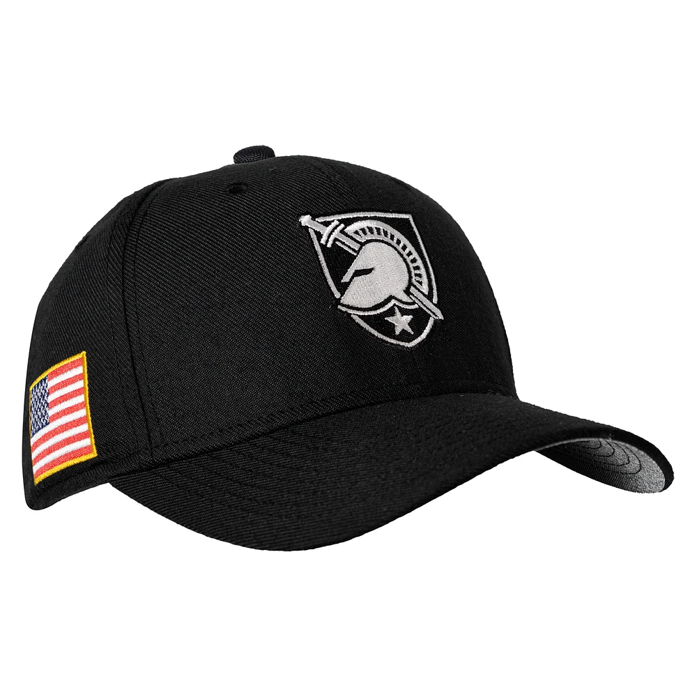 Men's Nike  Black Army Black Knights 2024 Rivalry Logo Rise Swoosh Flex Hat