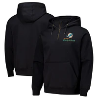 Unisex Dunbrooke  Black Miami Dolphins Defender Quarter-Zip Hoodie