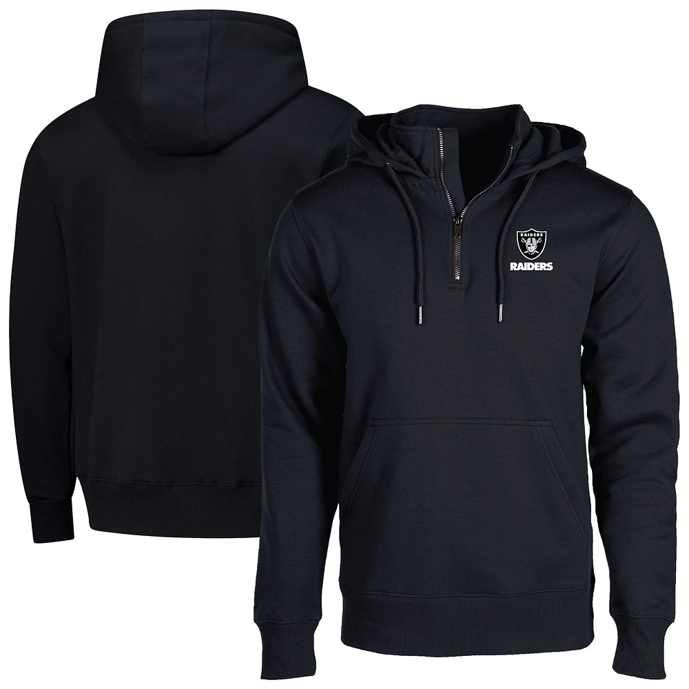 Unisex Dunbrooke  Black Las Vegas Raiders Defender Quarter-Zip Hoodie