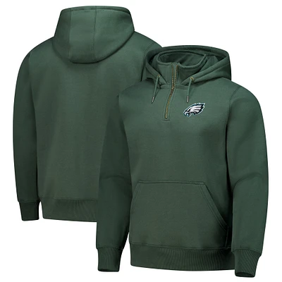 Unisex Dunbrooke  Forest Green Philadelphia Eagles Defender Quarter-Zip Hoodie