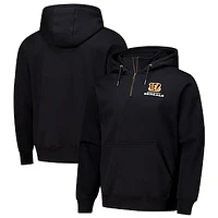 Unisex Dunbrooke  Black Cincinnati Bengals Defender Quarter-Zip Hoodie