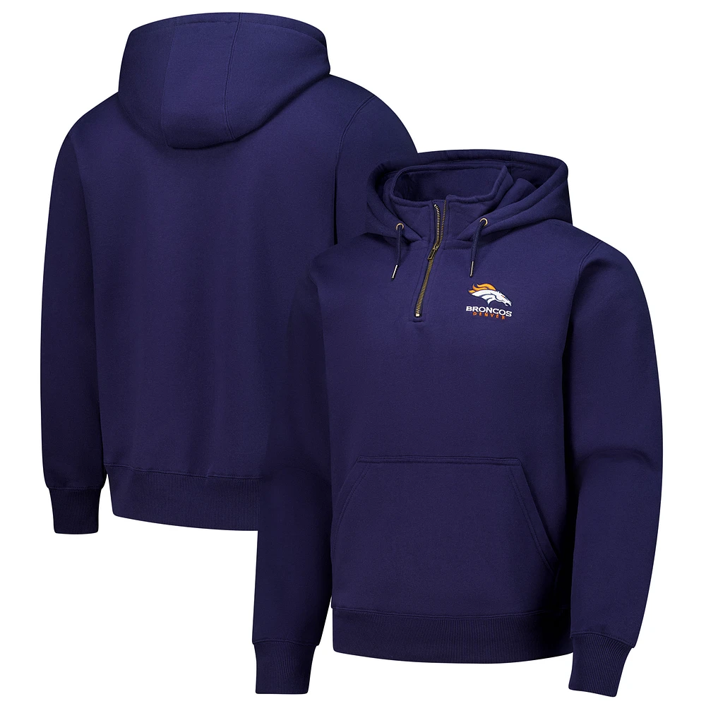 Unisex Dunbrooke  Navy Denver Broncos Defender Quarter-Zip Hoodie