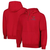 Unisex Dunbrooke  Red Tampa Bay Buccaneers Defender Quarter-Zip Hoodie