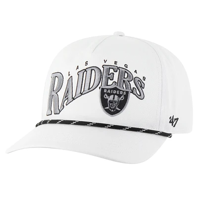 Men's '47 White Las Vegas Raiders Wave Speckle Hitch Rope Adjustable Hat