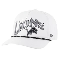 Men's '47 White Detroit Lions Wave Speckle Hitch Rope Adjustable Hat