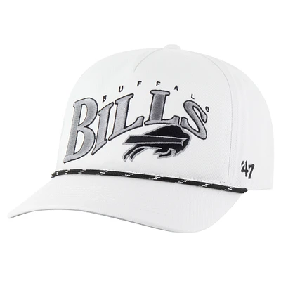 Men's '47 White Buffalo Bills Wave Speckle Hitch Rope Adjustable Hat