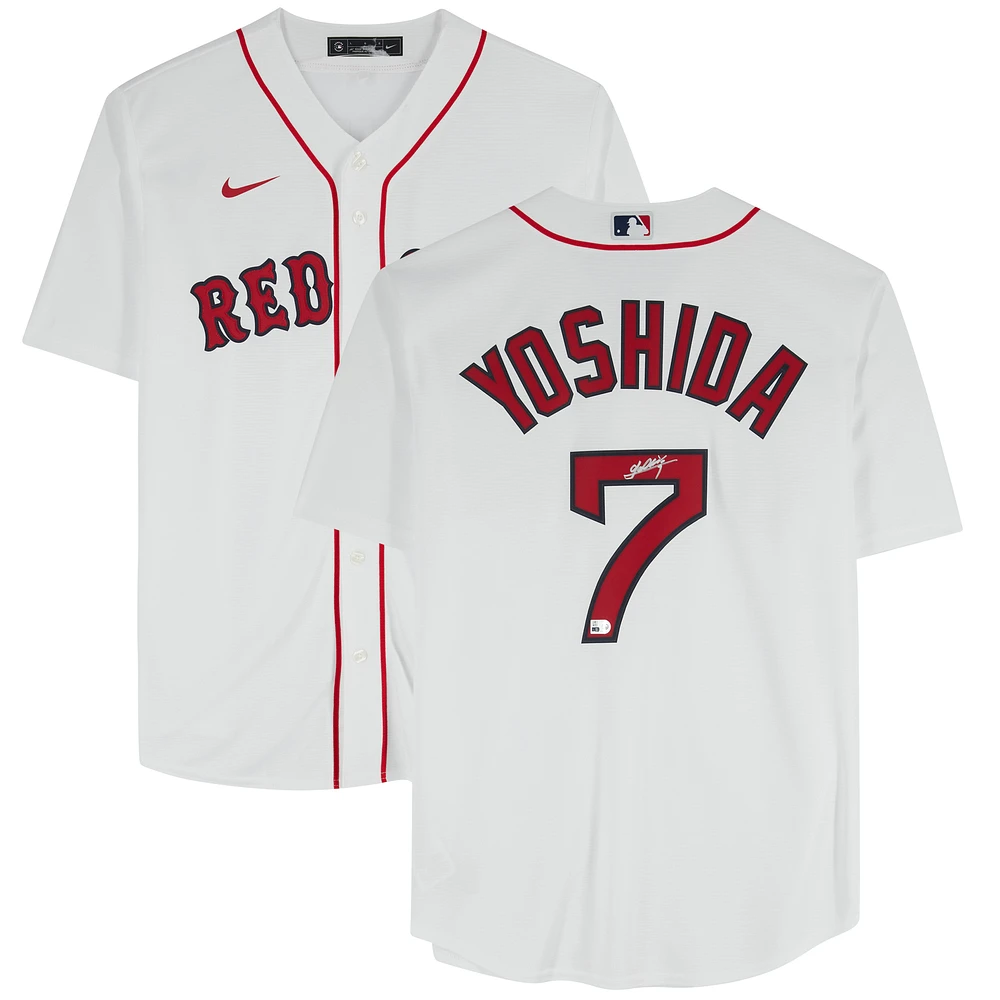 Masataka Yoshida Boston Red Sox Autographed White Nike Replica Jersey