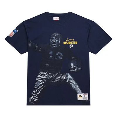 Men's Mitchell & Ness Kenny Washington Black Los Angeles Rams Vintage Short Sleeve T-Shirt