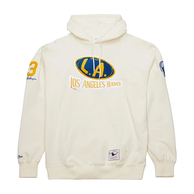 Men's Mitchell & Ness Kenny Washington Cream Los Angeles Rams Vintage Pullover Hoodie