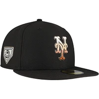 Men's New Era Black York Mets Dune Gradient Side Patch 59FIFTY Fitted Hat