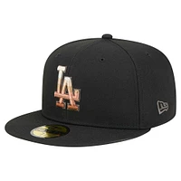 Men's New Era Black Los Angeles Dodgers Dune Gradient Side Patch 59FIFTY Fitted Hat