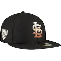 Men's New Era Black St. Louis Cardinals Dune Gradient Side Patch 59FIFTY Fitted Hat