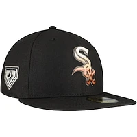 Men's New Era Black Chicago White Sox Dune Gradient Side Patch 59FIFTY Fitted Hat