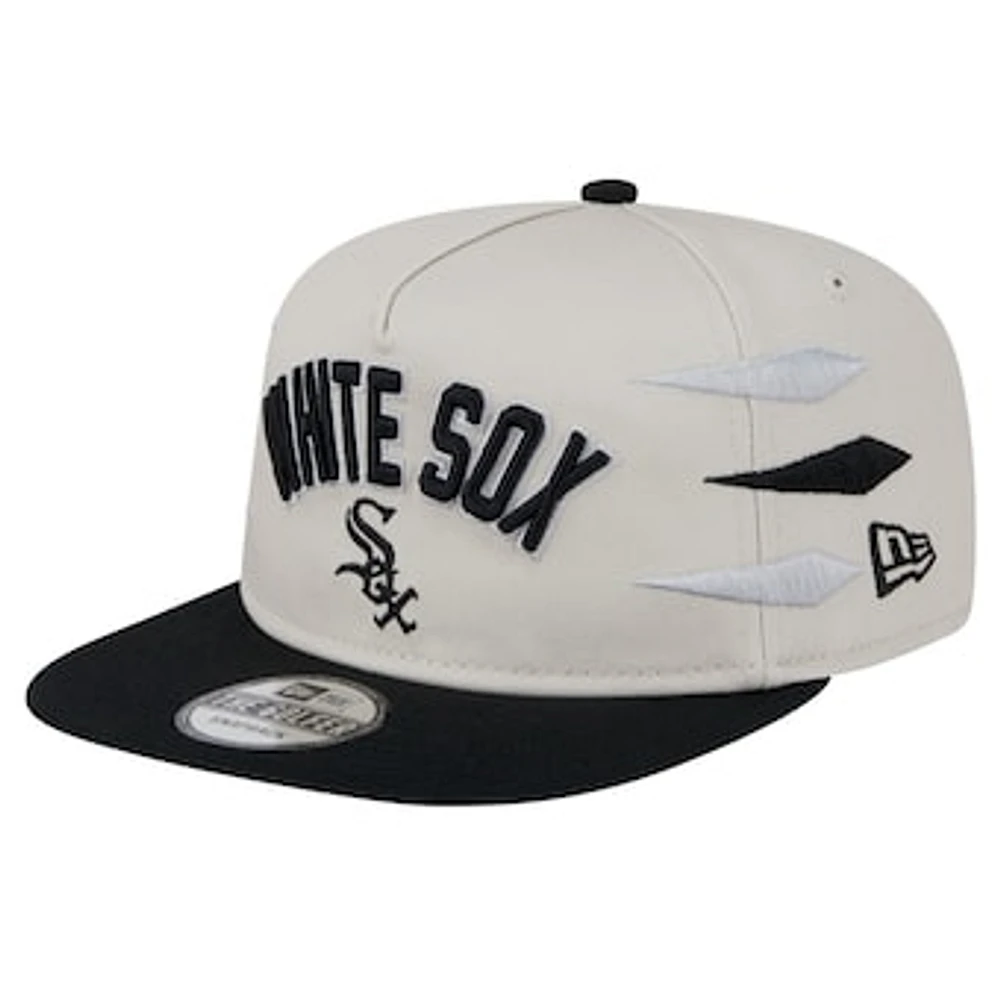 Men's New Era Cream Chicago White Sox Iron Golfer Snapback Hat