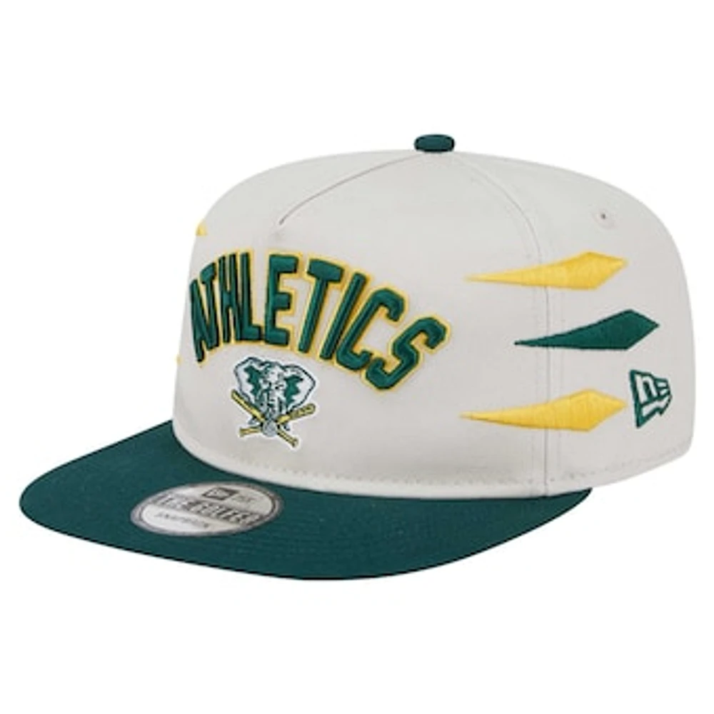 Men's New Era Cream Oakland Athletics Iron Golfer Snapback Hat