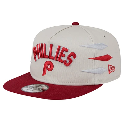 Men's New Era Cream Philadelphia Phillies Iron Golfer Snapback Hat