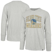 Men's '47  Gray Golden State Warriors First Rate Franklin Long Sleeve T-Shirt