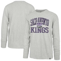 Men's '47  Gray Sacramento Kings First Rate Franklin Long Sleeve T-Shirt