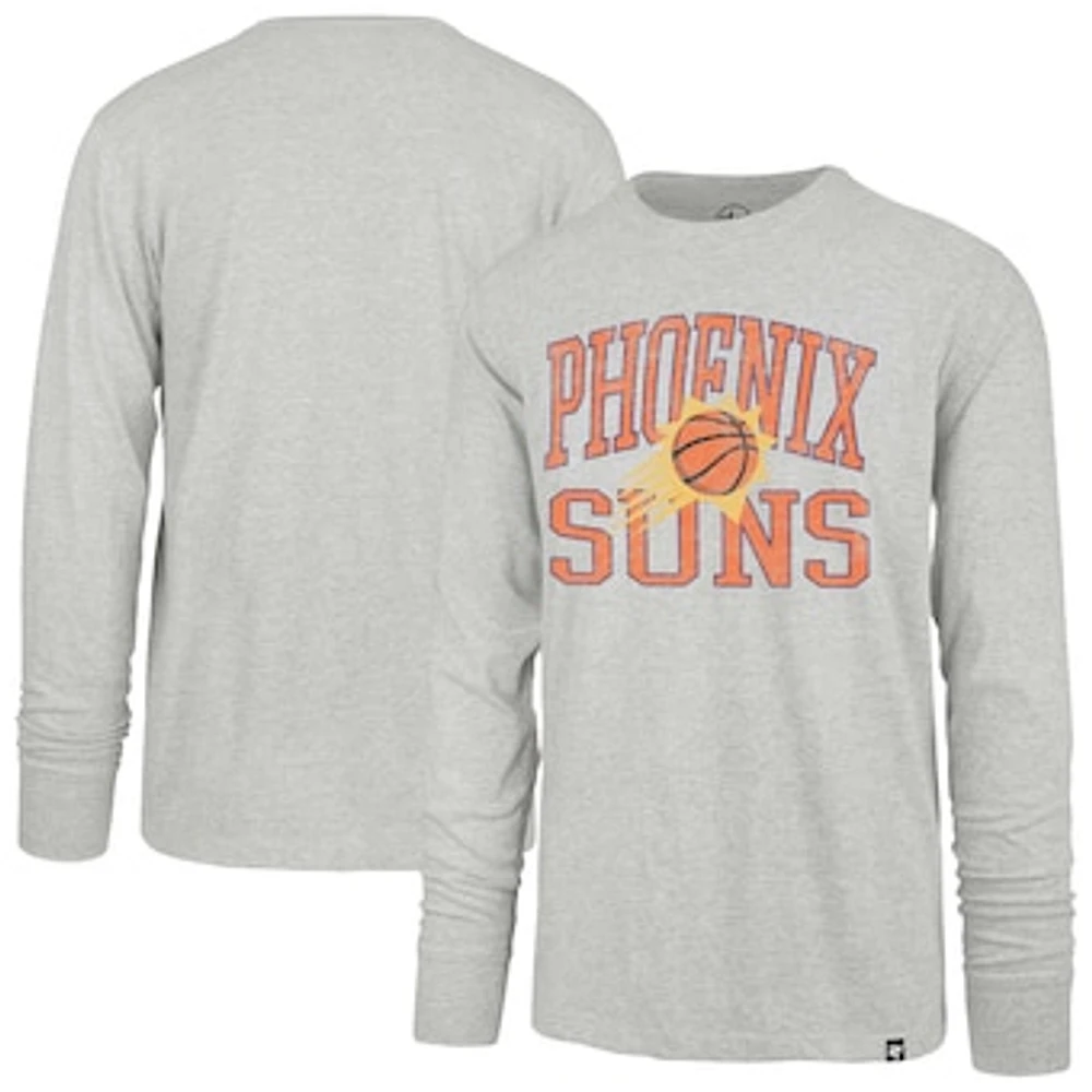 Men's '47  Gray Phoenix Suns First Rate Franklin Long Sleeve T-Shirt