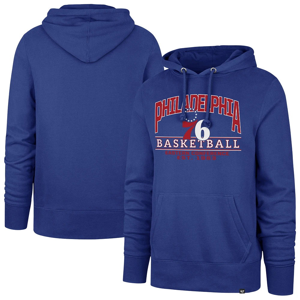 Unisex '47  Royal Philadelphia 76ers Good Call Headline Pullover Hoodie