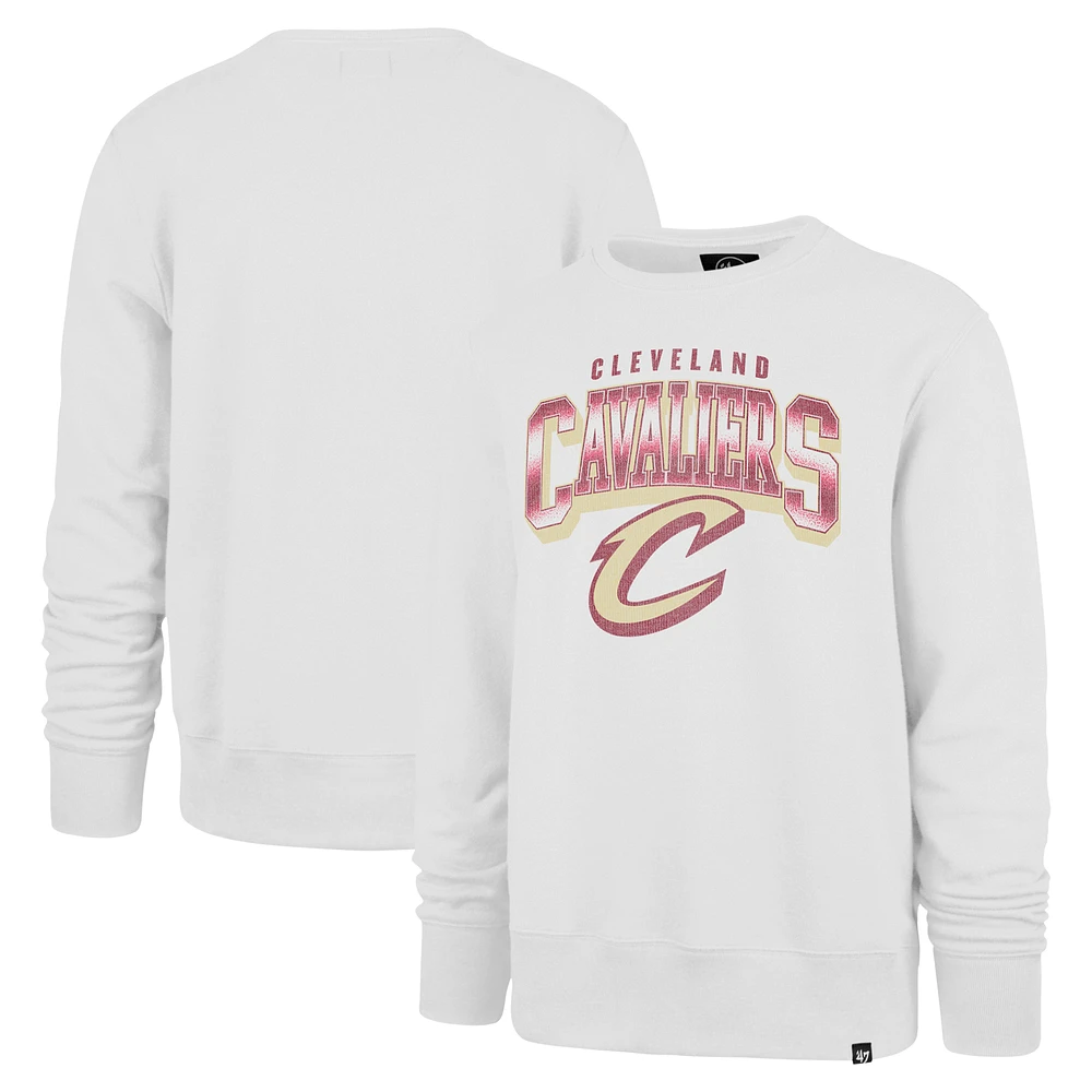 Men's '47 White Cleveland Cavaliers Spotlight Headline Pullover Sweatshirt