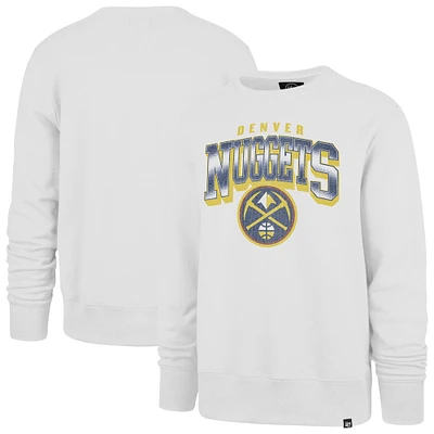 Men's '47 White Denver Nuggets Spotlight Headline Pullover Sweatshirt