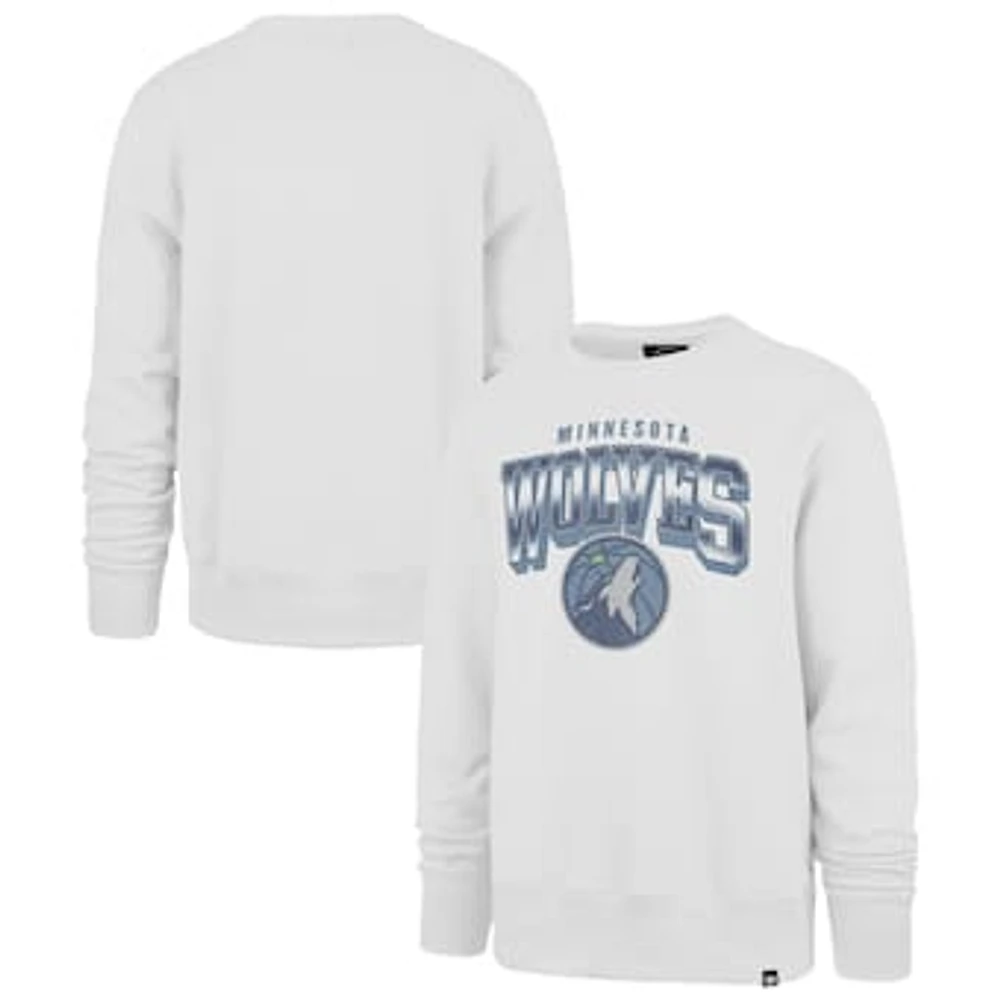 Men's '47 White Minnesota Timberwolves Spotlight Headline Pullover Sweatshirt